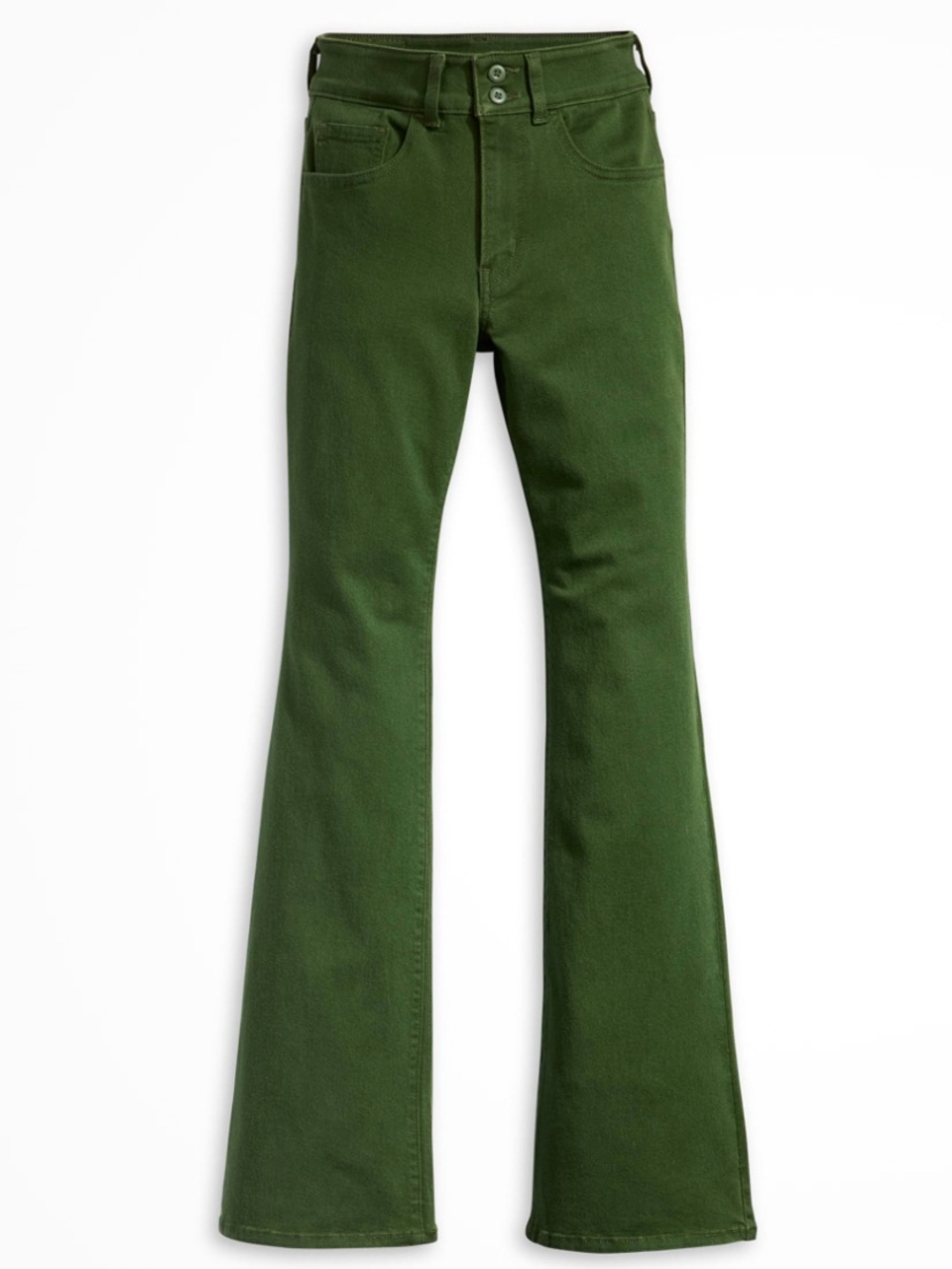 Levi's 726 Western Flare Olive Green Women’s Jeans - 32” Inseam - Picture 2 of 13